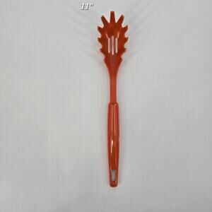 Vintage EKCO Flint Burnt Orange Pasta Server 1970s MCM Nylon Spaghetti Spoon USA